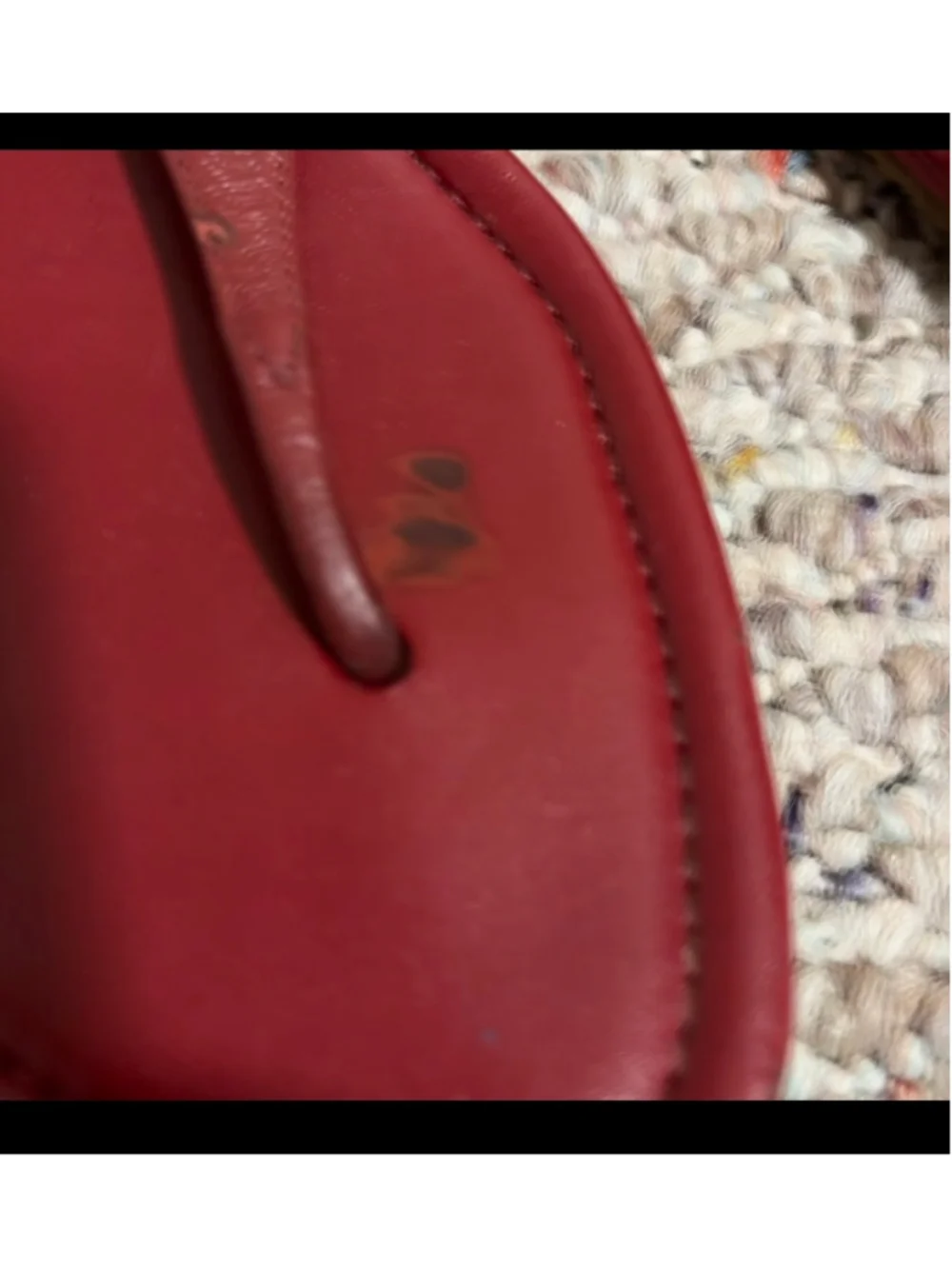 Michael Kors Burnt Red Ramona Leather Mini Wedge Sandals Sandals- Size 9.5